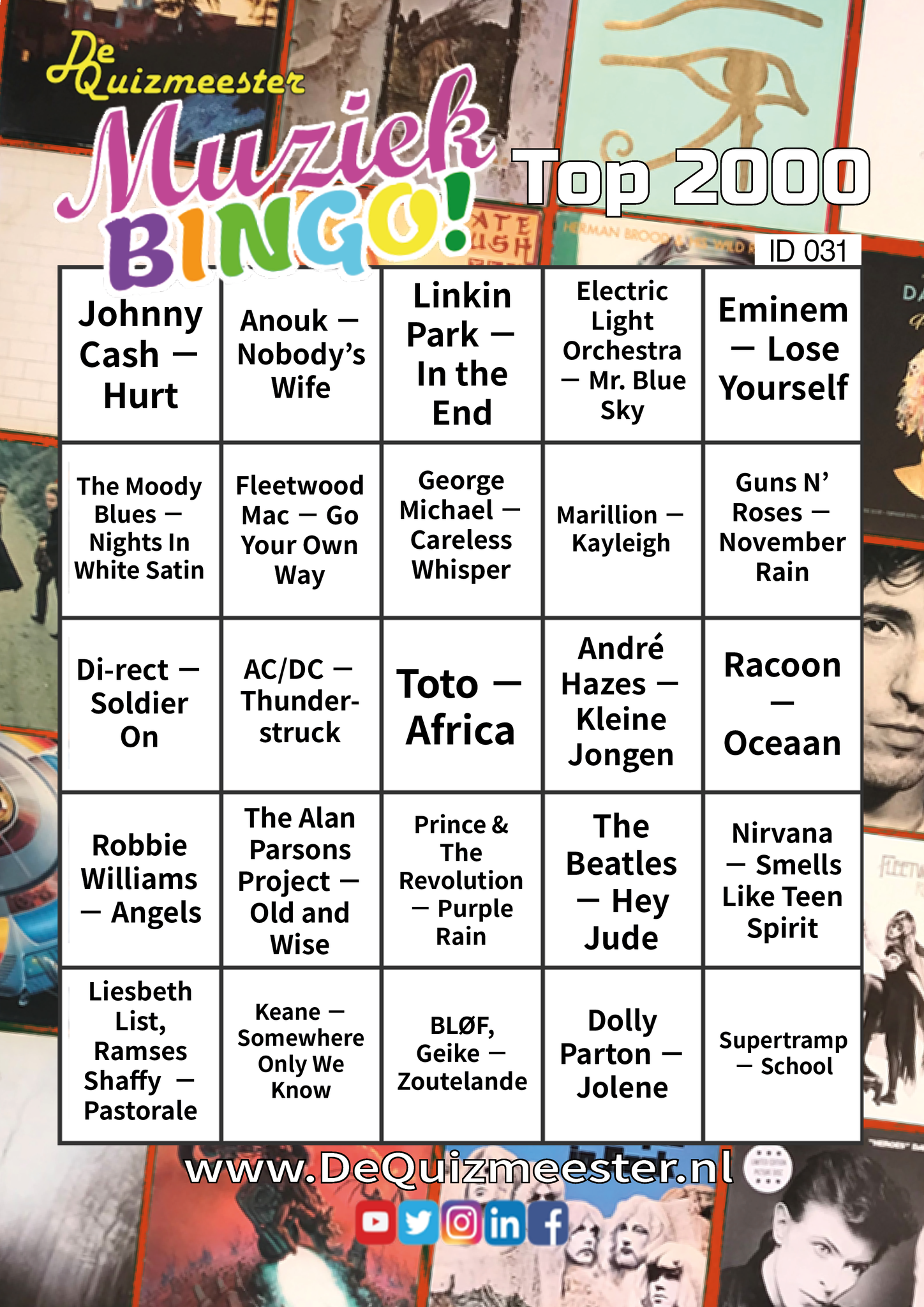 Muziekbingo Top 2000