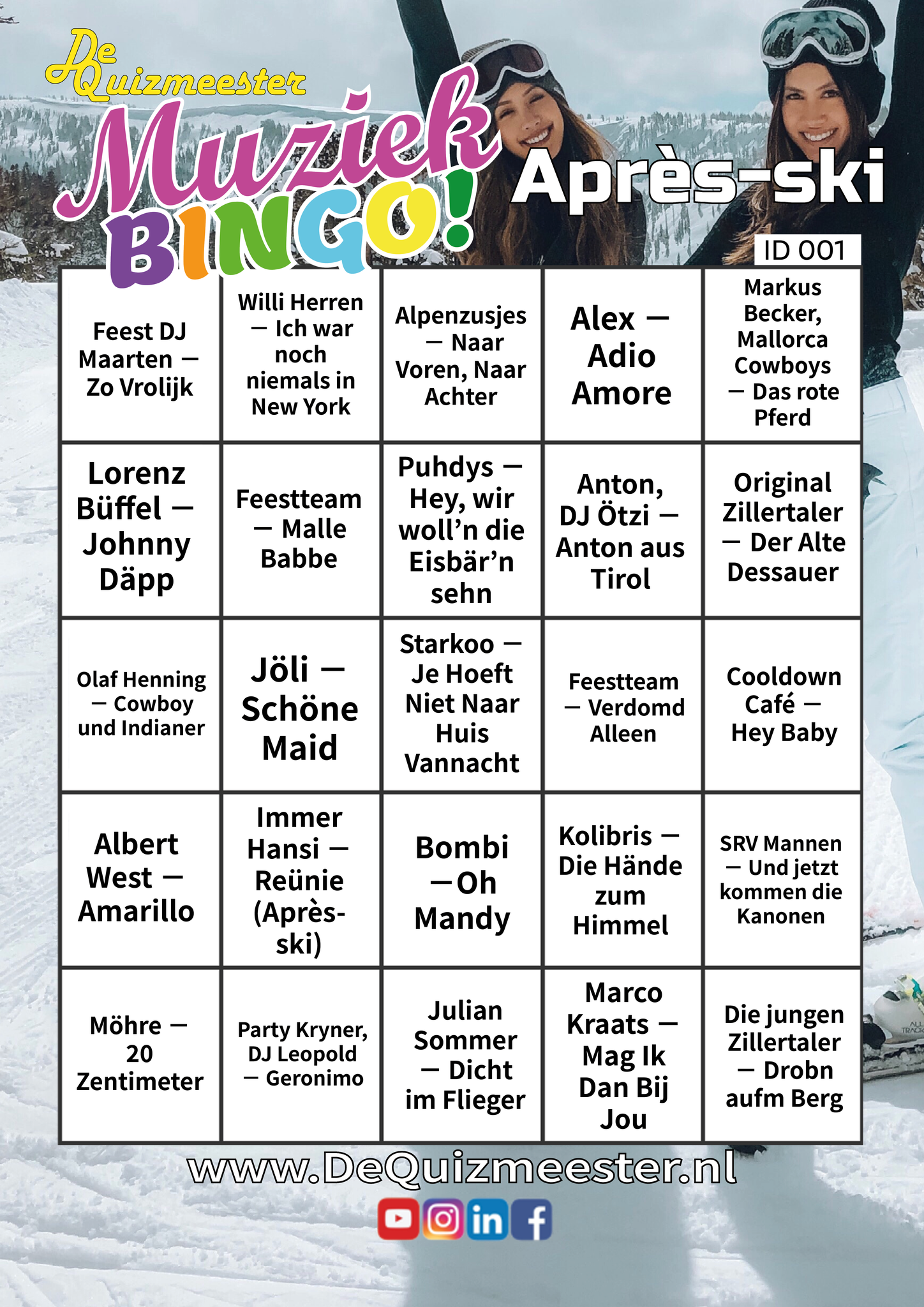 Muziekbingo après-ski