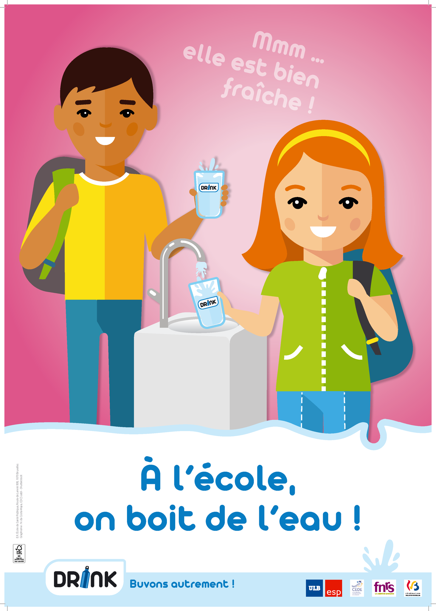 SIPES-ULB Recherche-action "Drink, buvons autrement" sur la consommation d'eau chez les jeunes