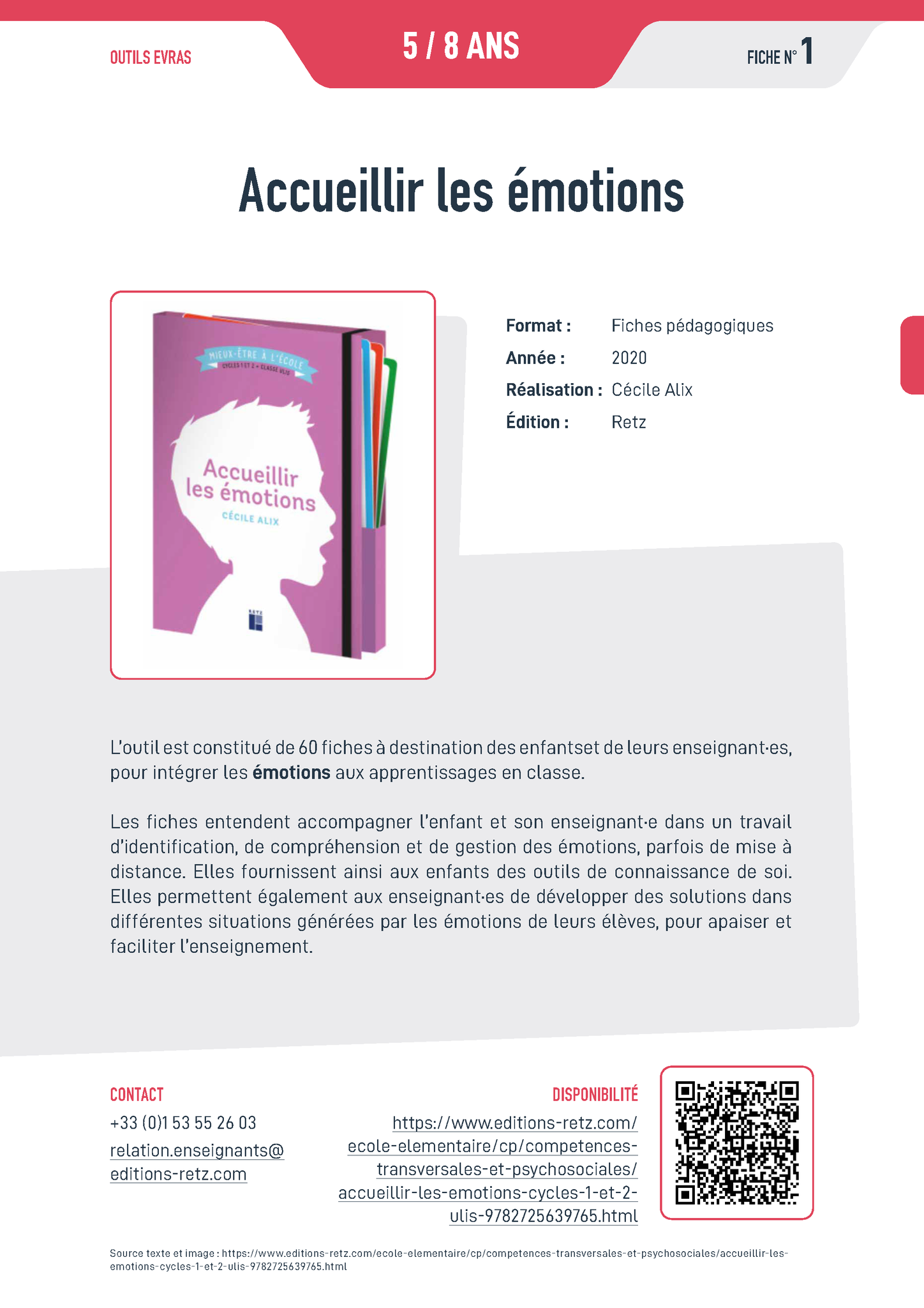 Centre bruxellois de promotion de la santé, cataloue d'outils EVRAS