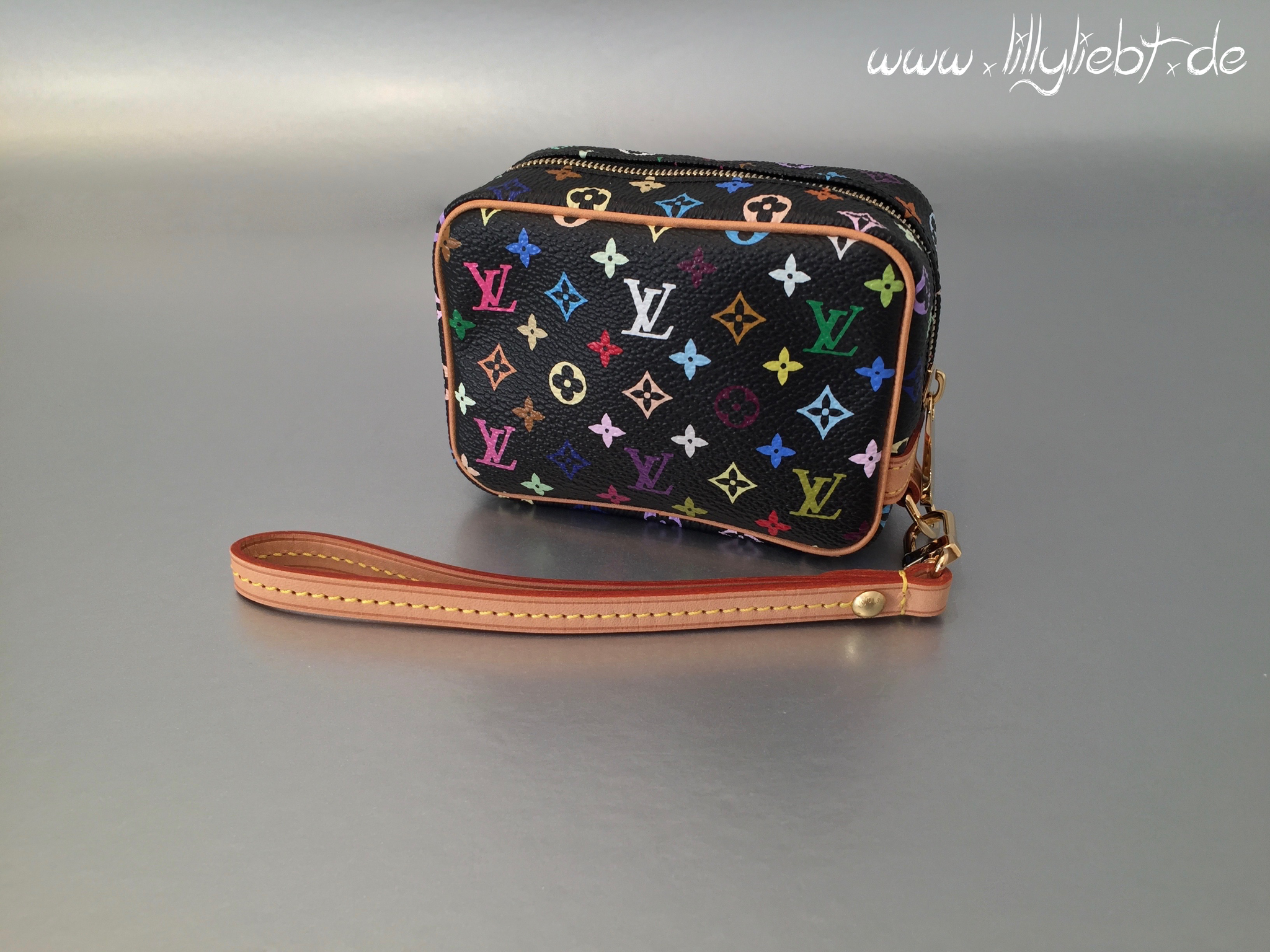 Louis Vuitton Monogram Multicolore Wapity Case in Schwarz Ankauf Verkauf Second Hand Designertaschen und Accessoires