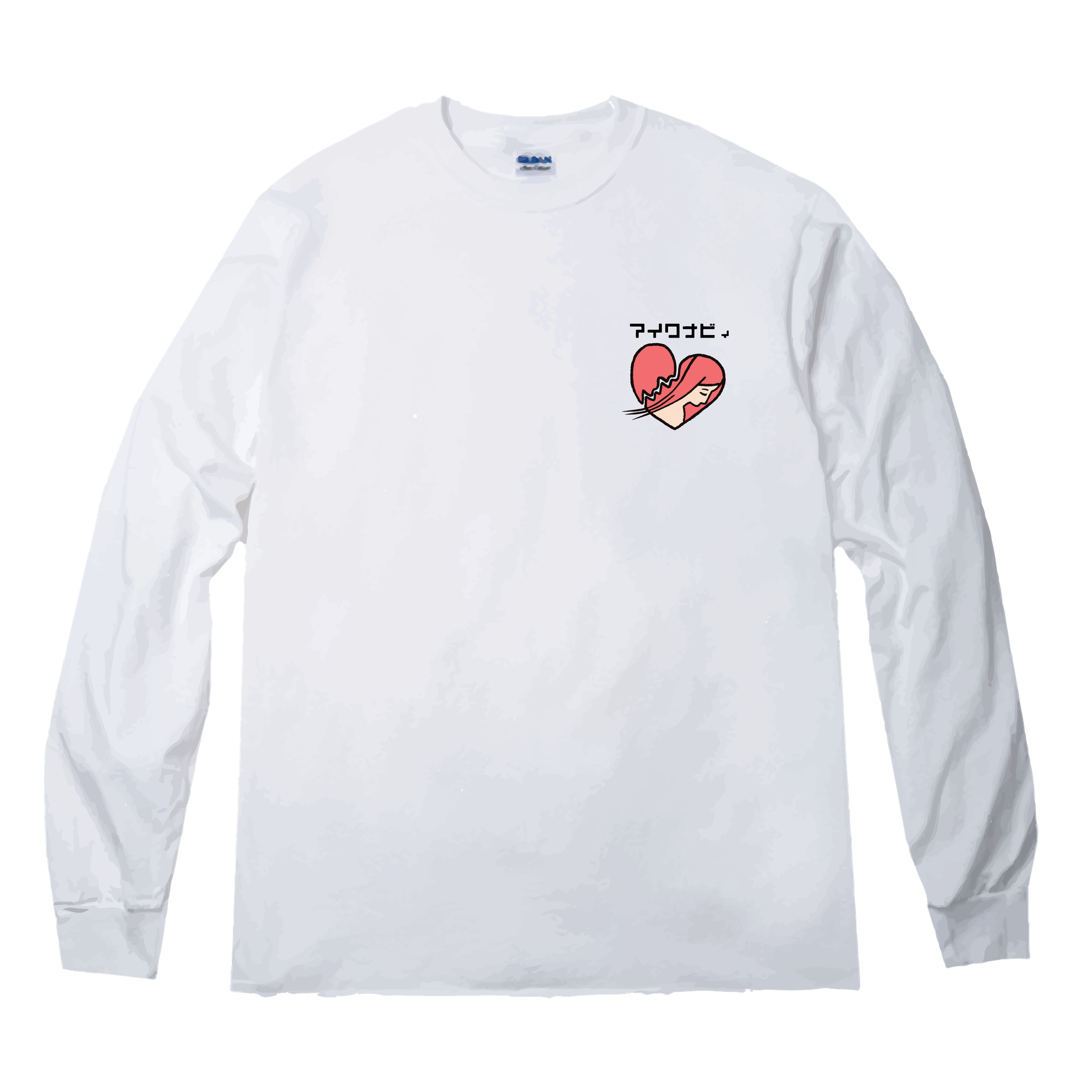 “コイノノロイ”  Long Sleeve T-Shirts  White (L,XL)