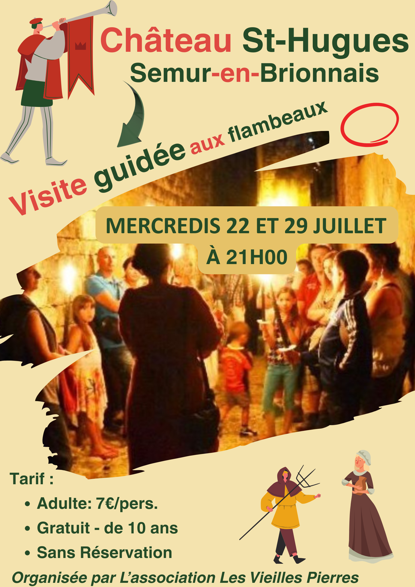 Visites guidées aux flambeaux en juillet