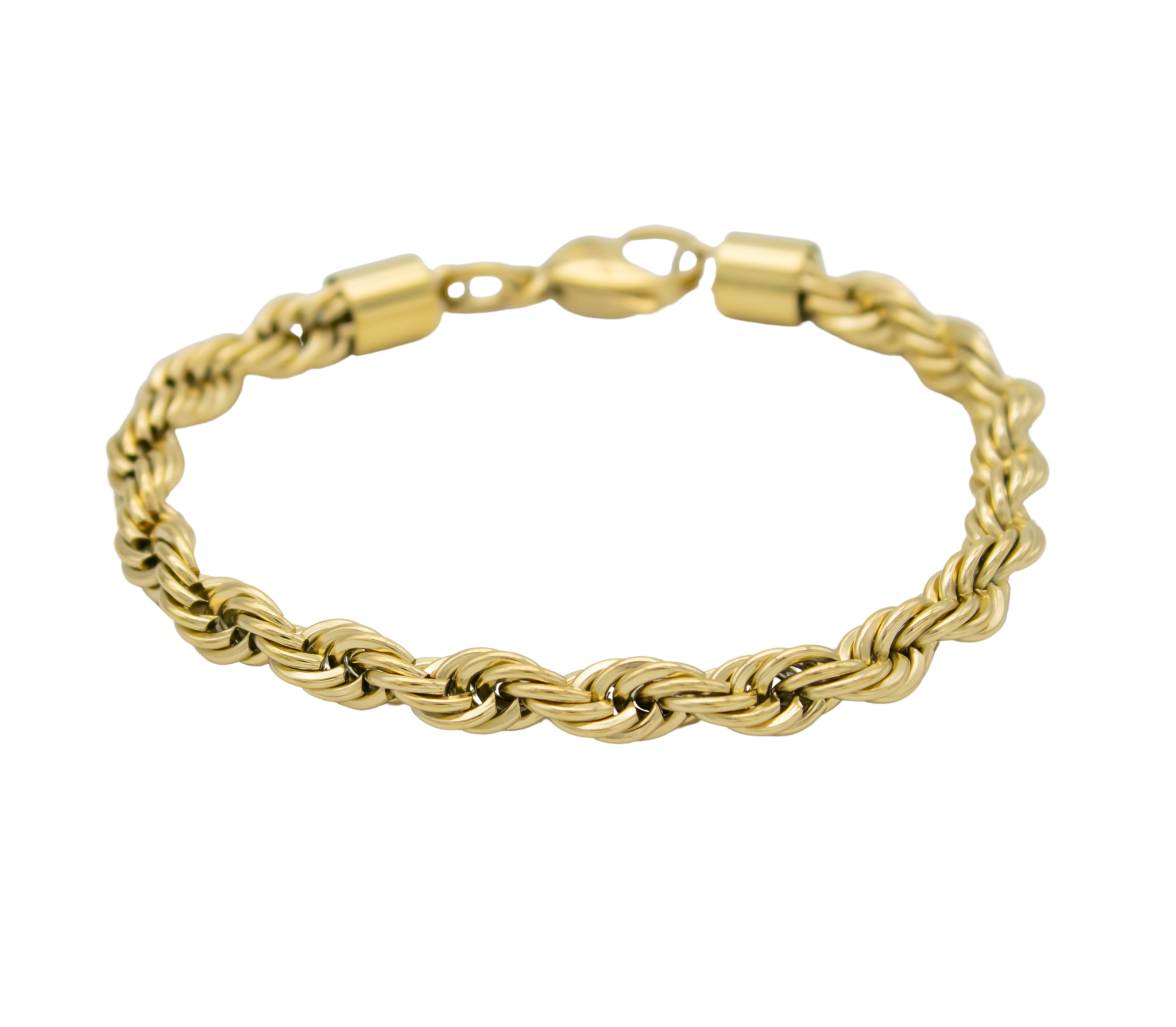 gedrehtes Armband vergoldet Edelstahl