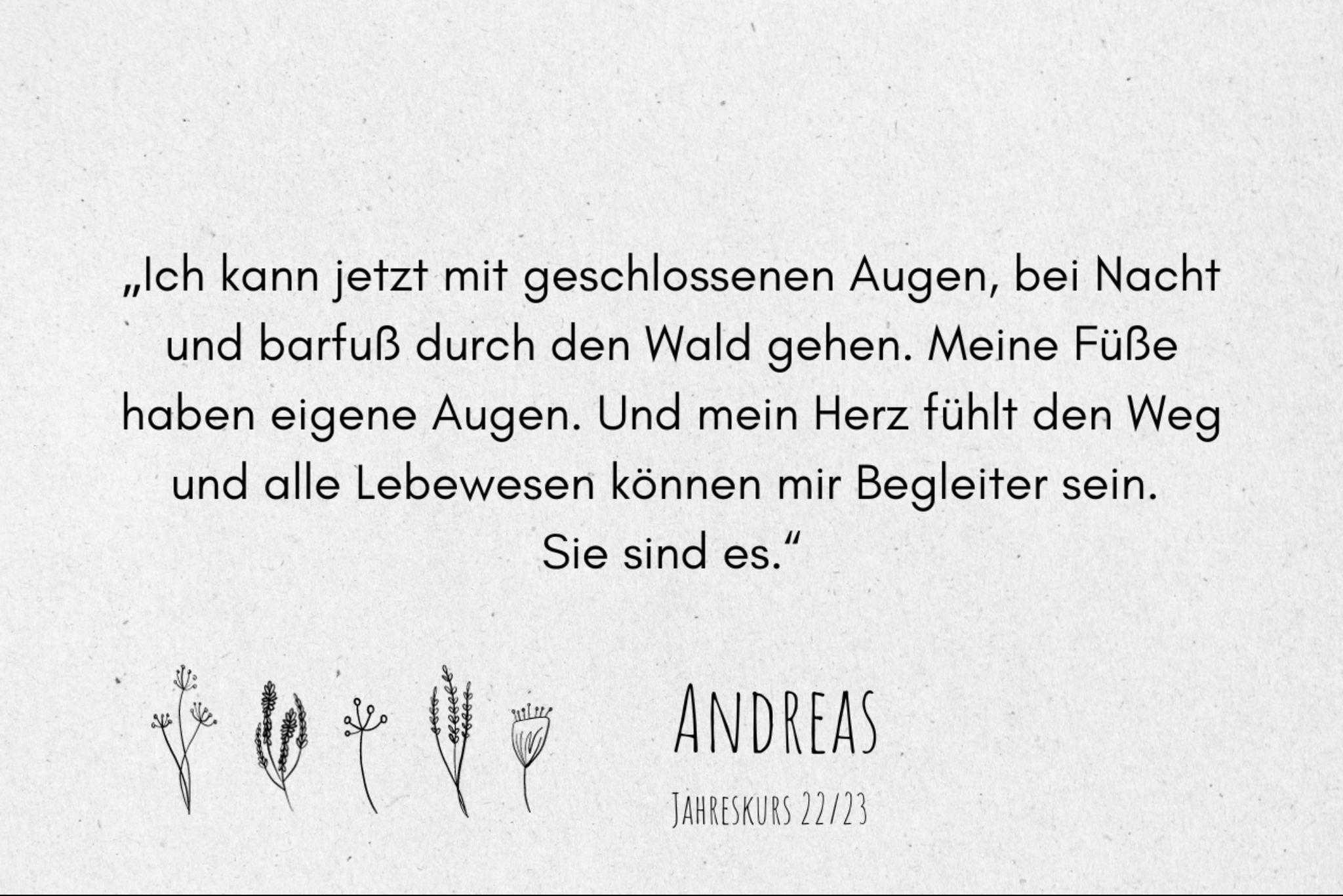 Teilnehmendenstimme Wildwechsel – Andreas (Jahrgang 22/23)
