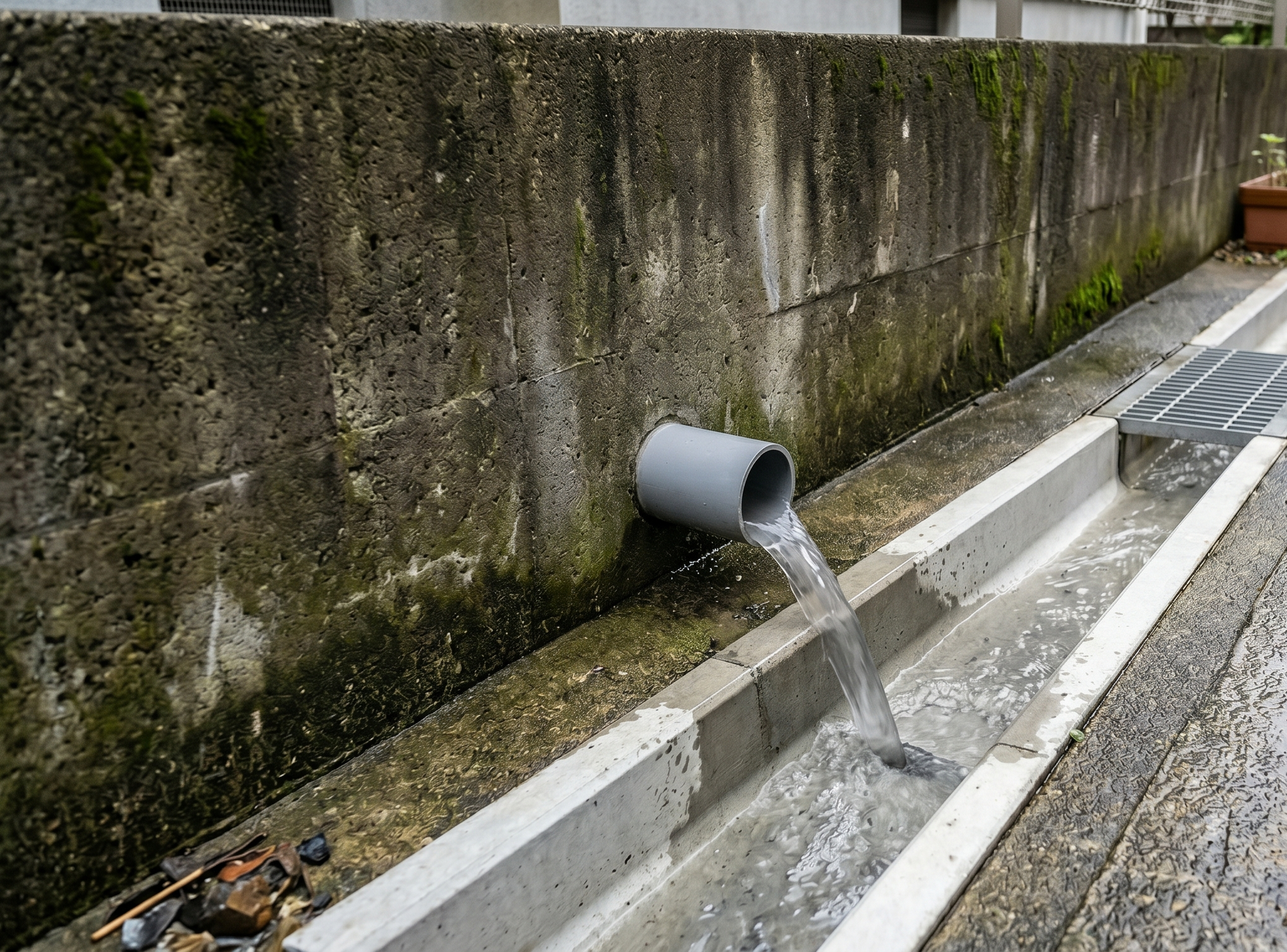 排水路への排水