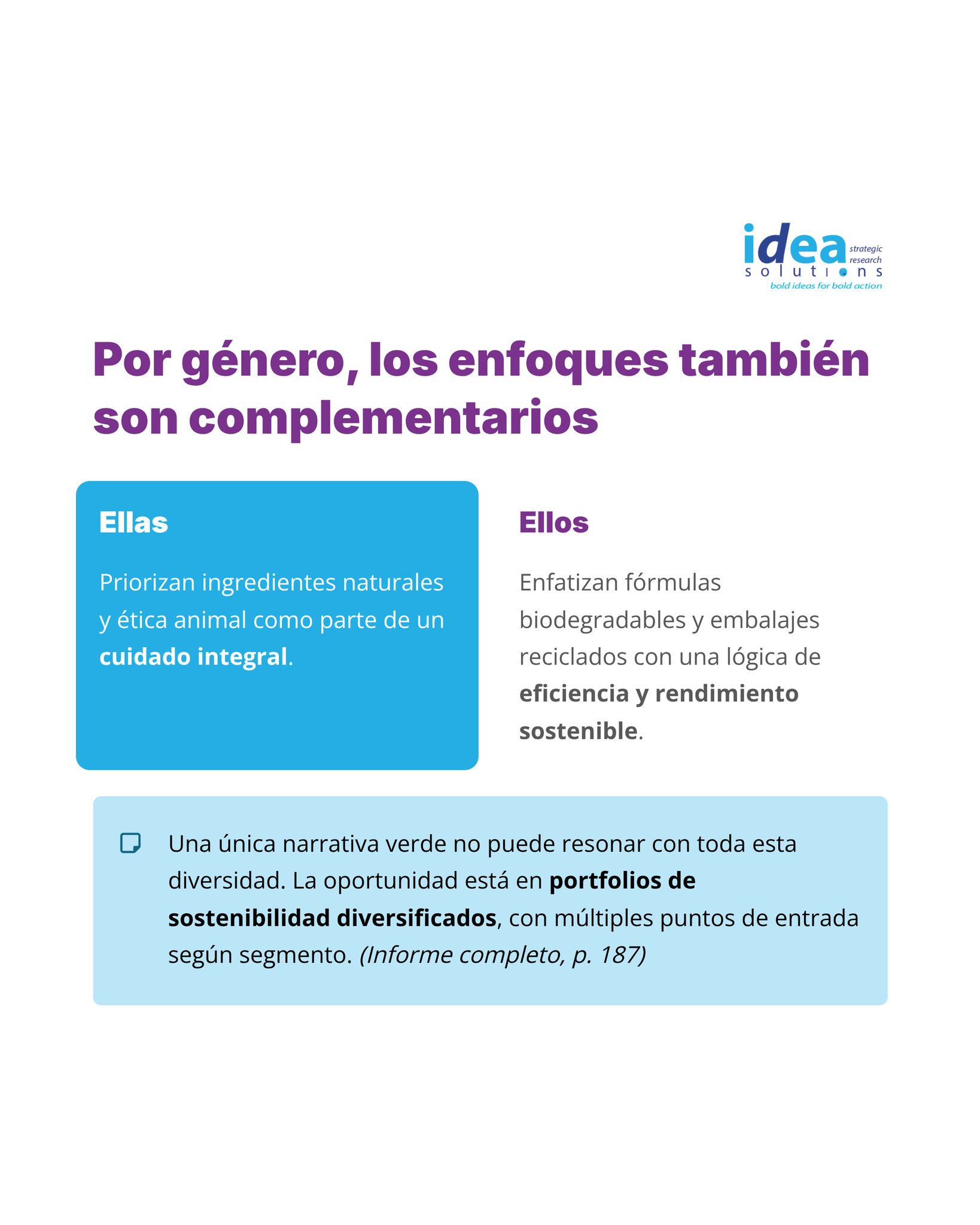 10. Por género, los enfoques también son complementarios