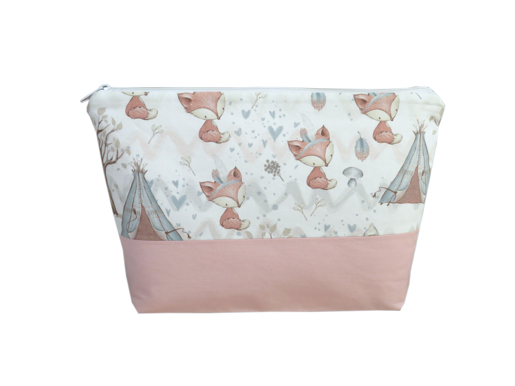 Kulturbeutel/Kulturtasche für Kinder mit Fuchs personalisiert mit namen bestickt