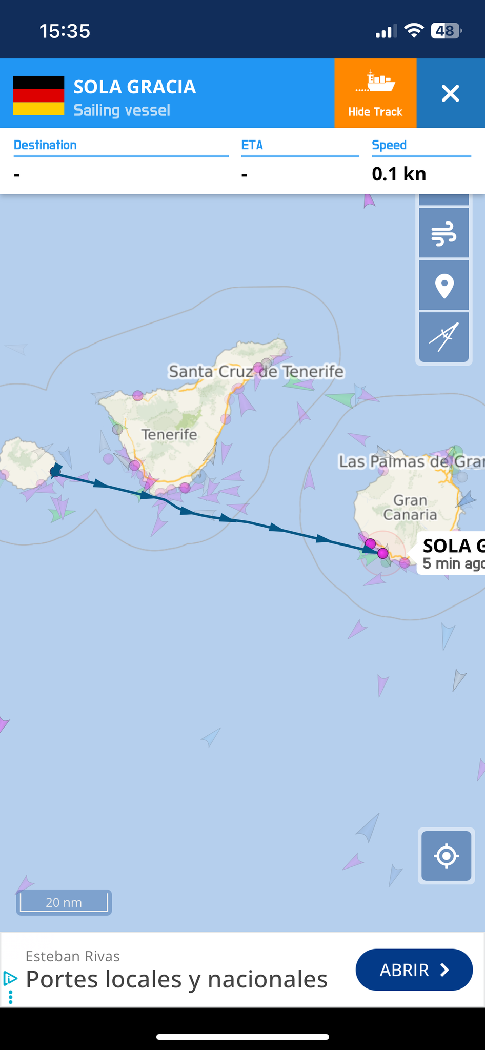 die Fahrt von La Gomera nach Gran Canaria