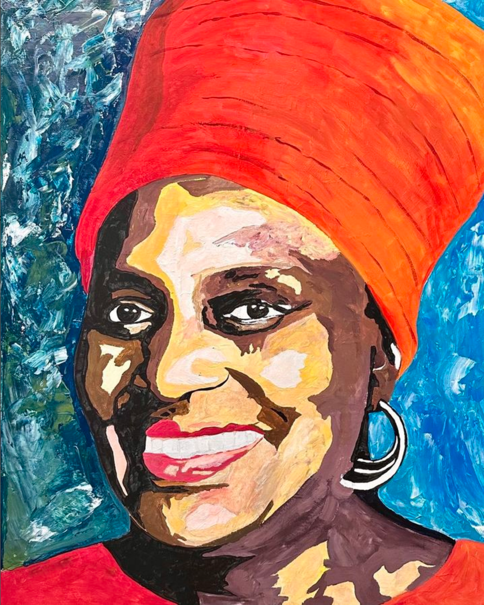 miriam makeba Acryl 90x70cm