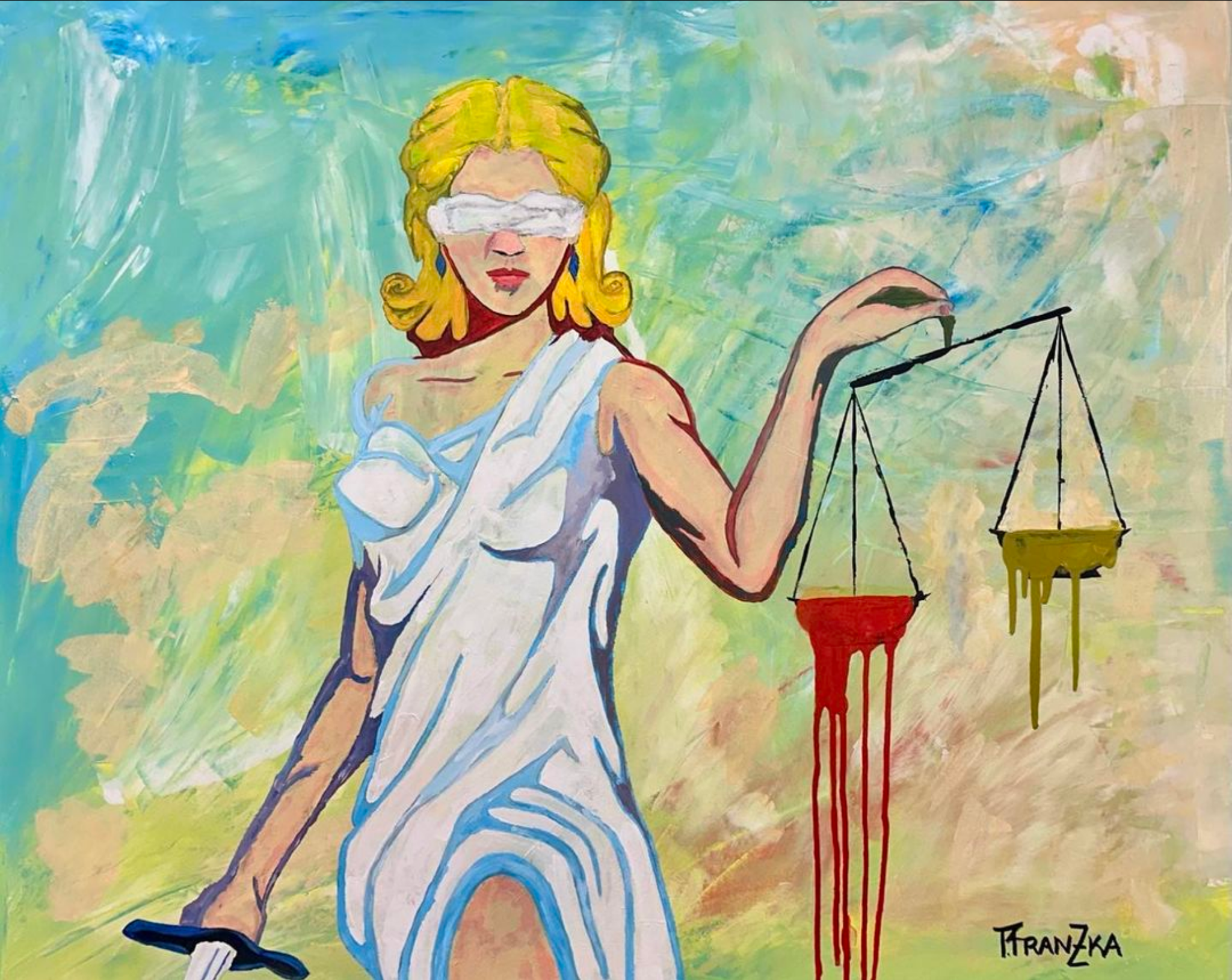 and justice for all Acryl 80x100cm