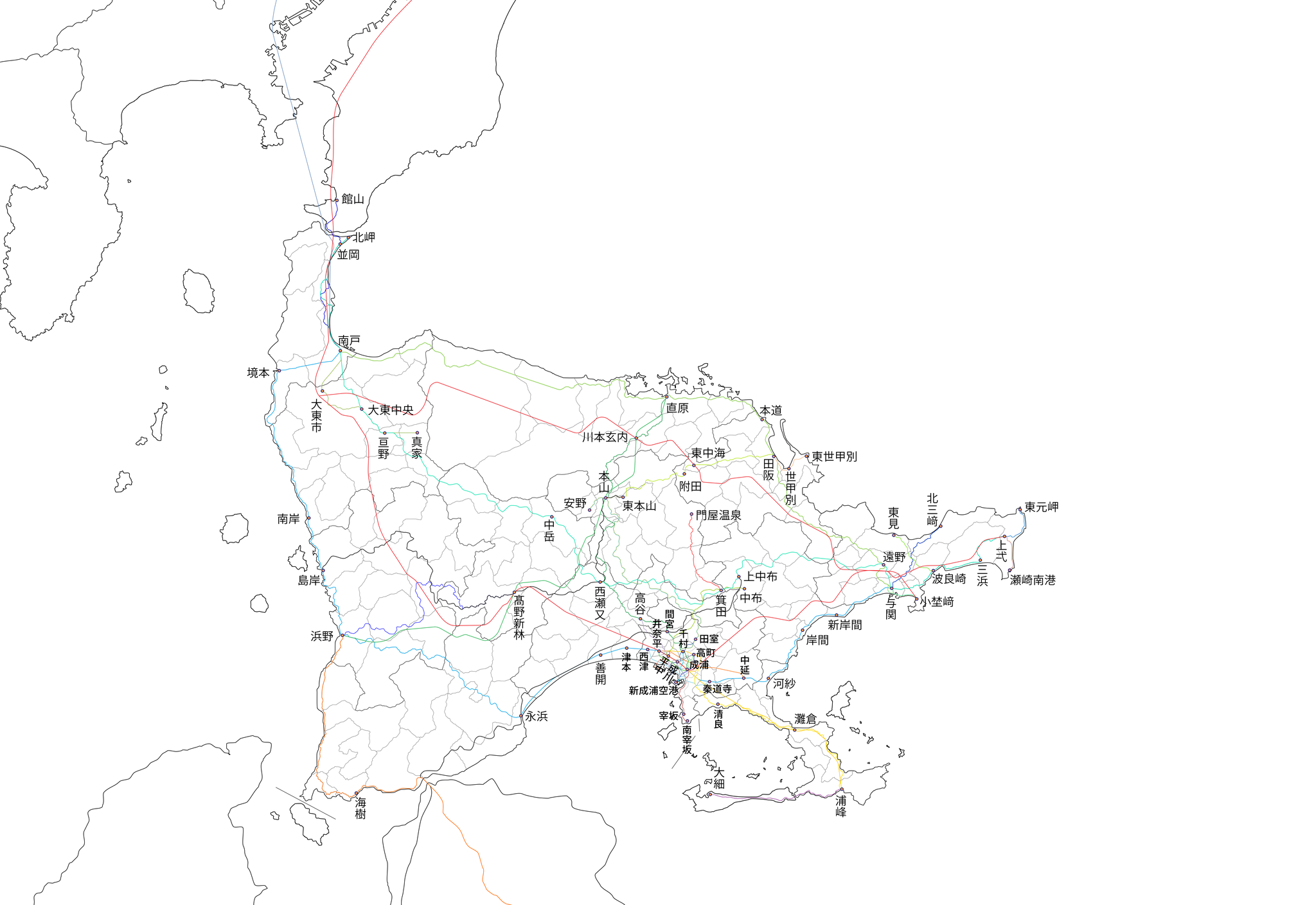 南洋州鉄道路線図