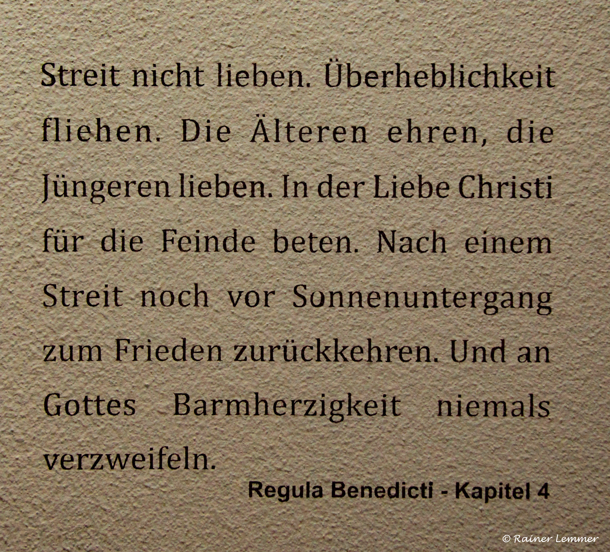 Regula Benedicti - Kapitel 4