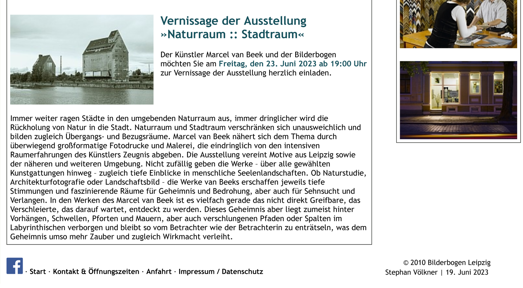 Galerie Bilderbogen Leipzig | 2023