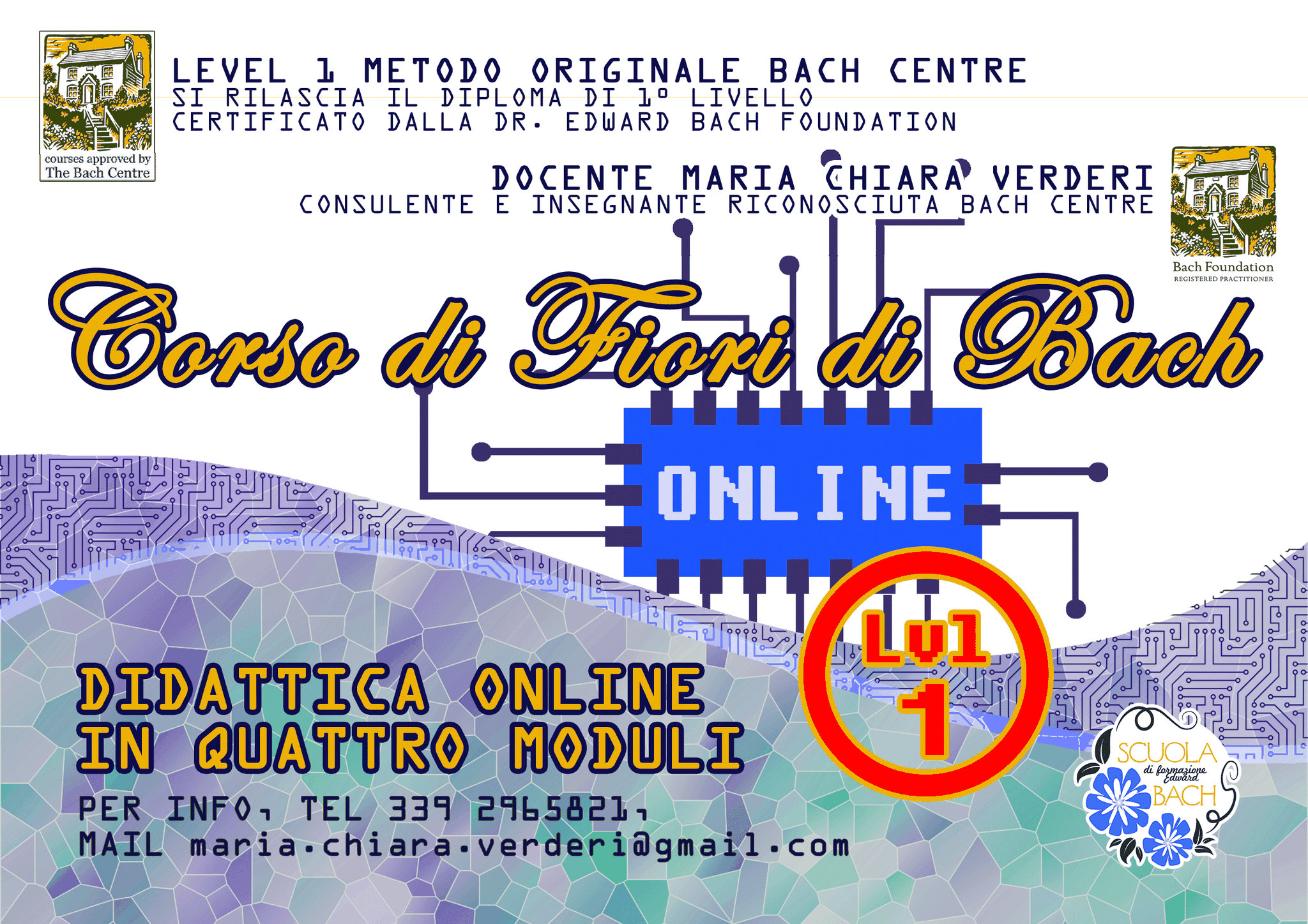 Milano, ONLINE, dal 17 Settembre al 8 Ottobre, Corso di Primo Livello Fiori di Bach