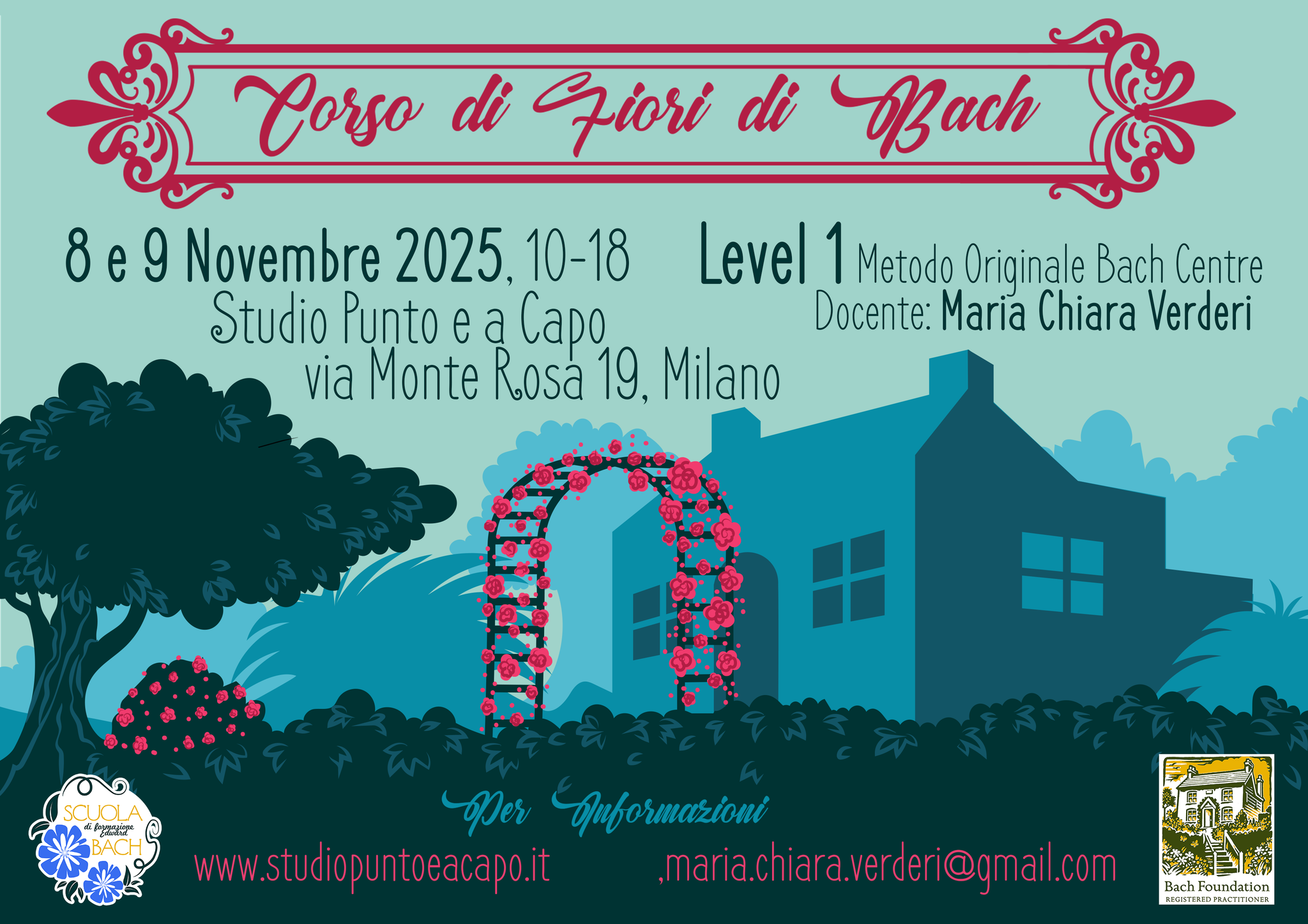 Milano, in presenza, via Monte Rosa, 8 e 9 Novembre, Corso di Primo Livello Fiori di Bach