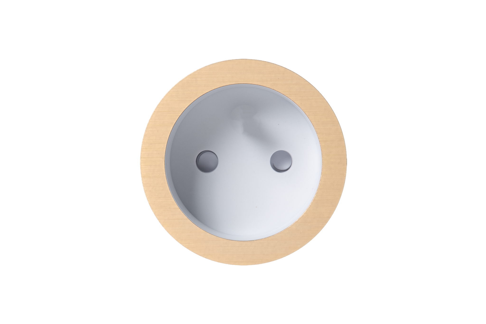 brushed brass | white cup