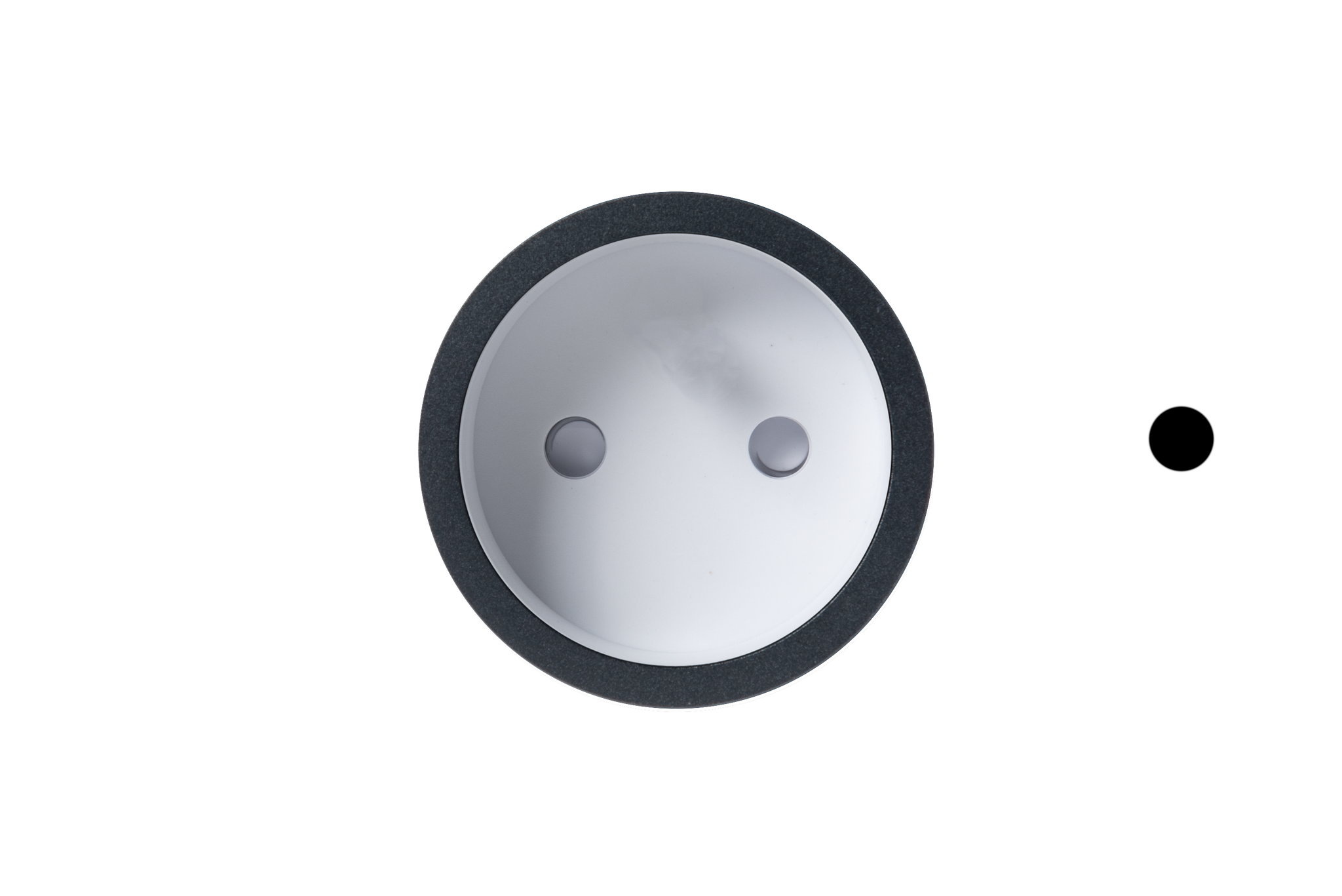 trimless | black ano | white cup 