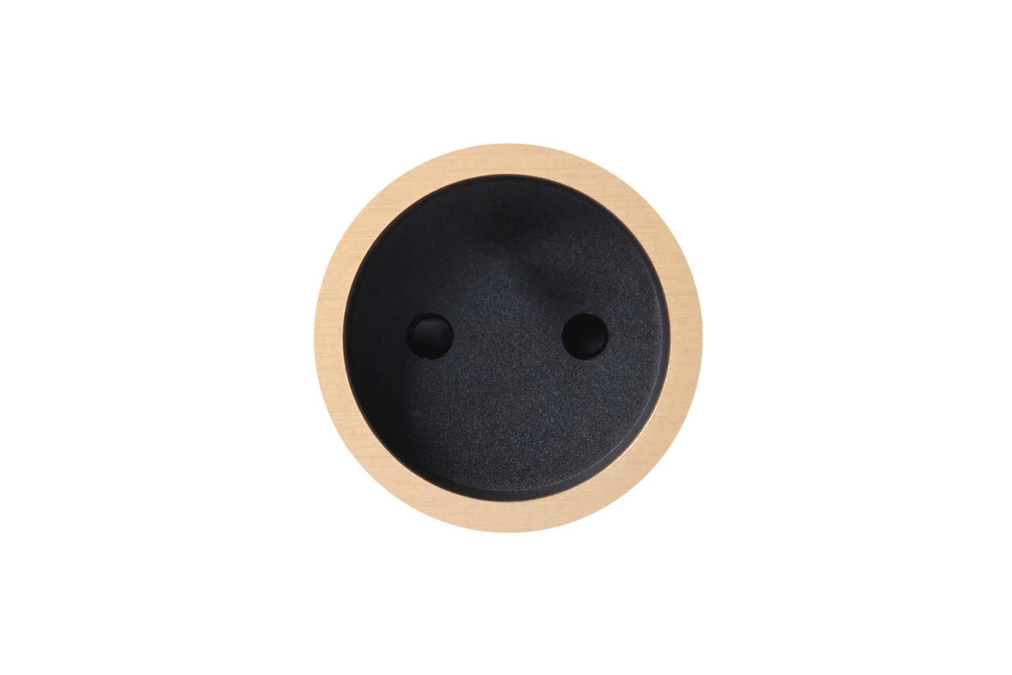 trimless | brushed brass | black cup 
