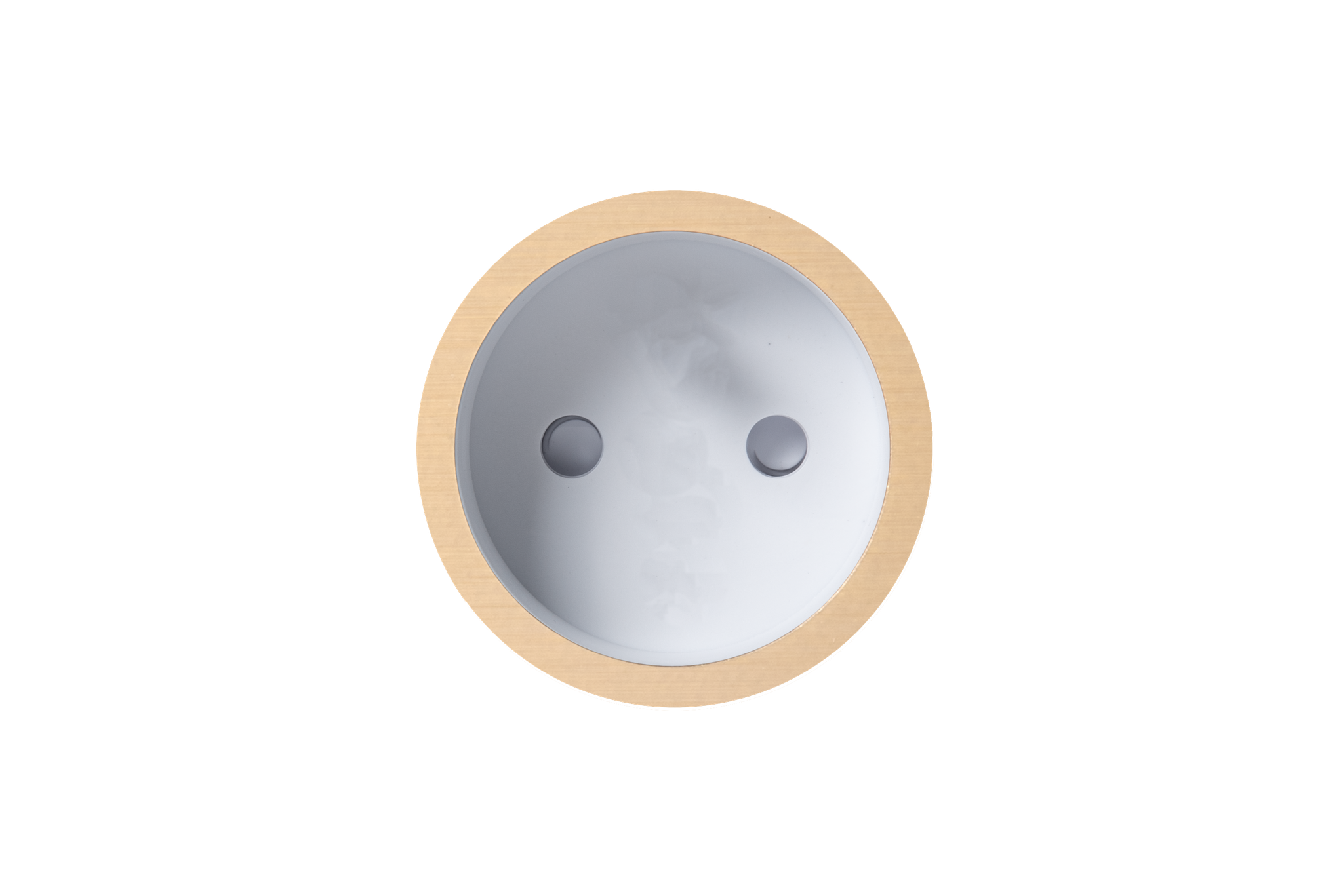 trimless | brushed brass | white cup 