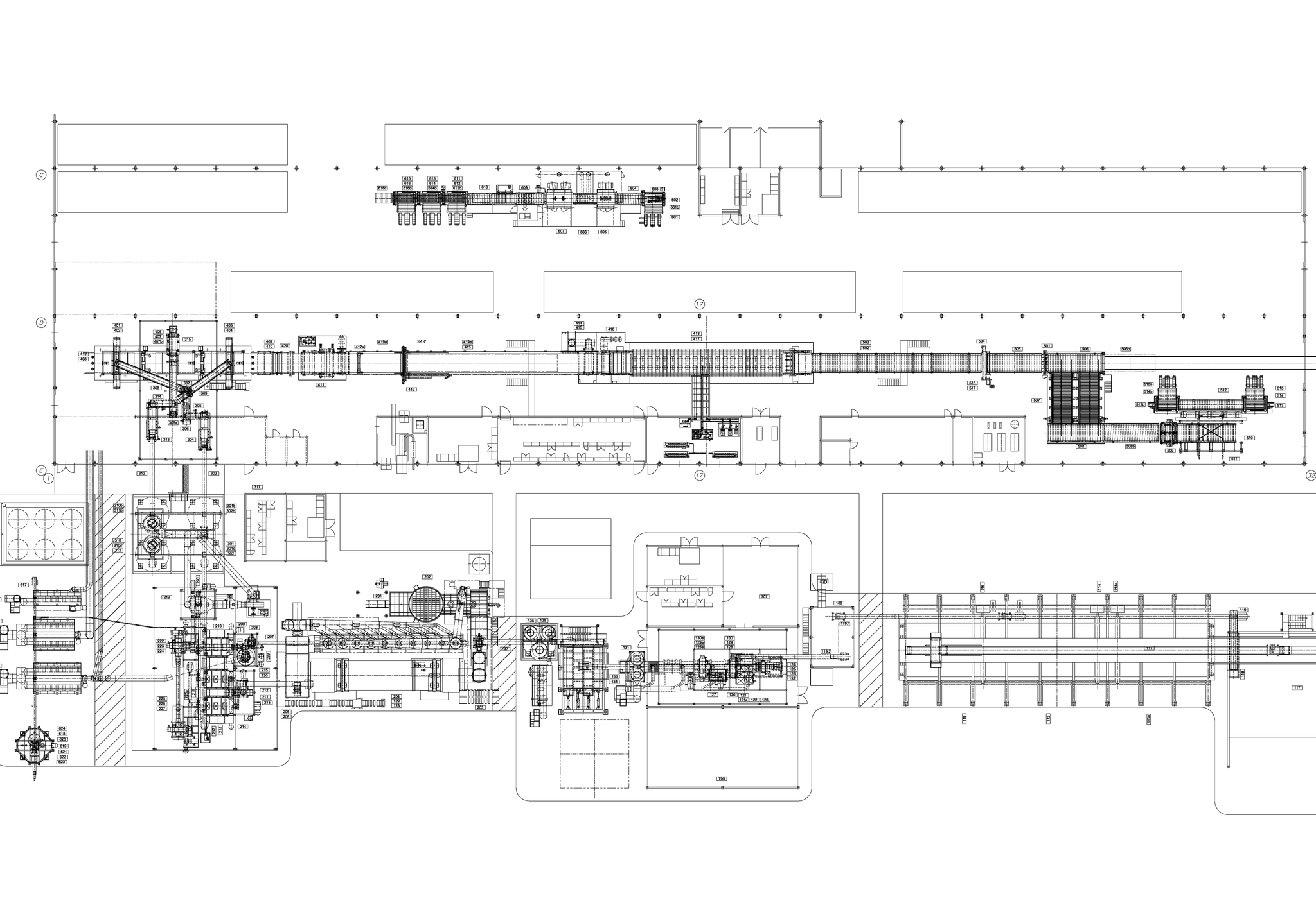layout de una planta de tablero aglomerado