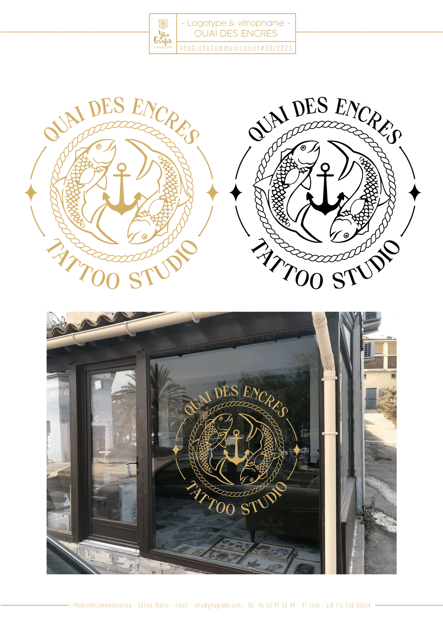 Habillage vitrine le Quai des Encres