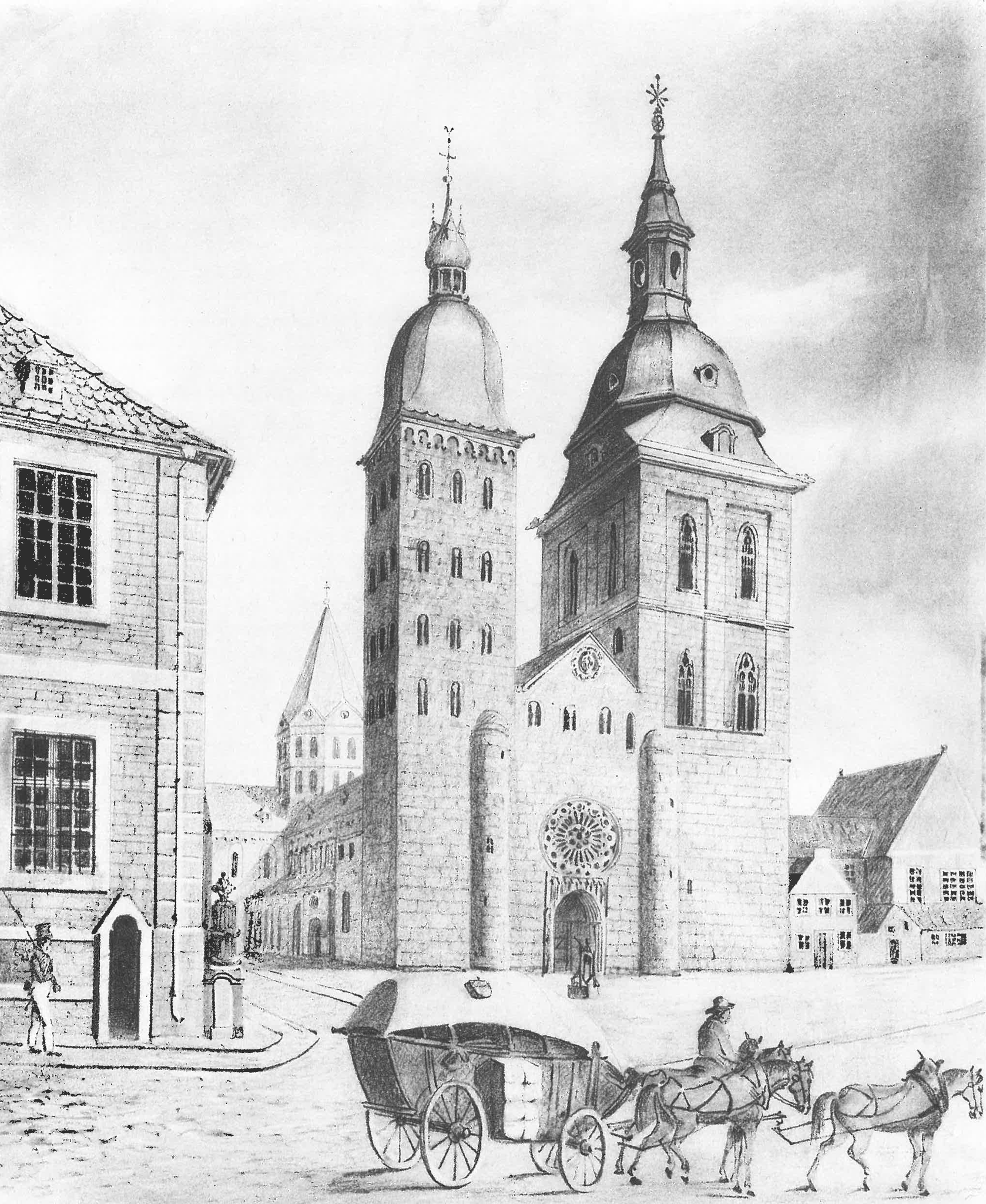 Westbau vor der Zerstörung 1944