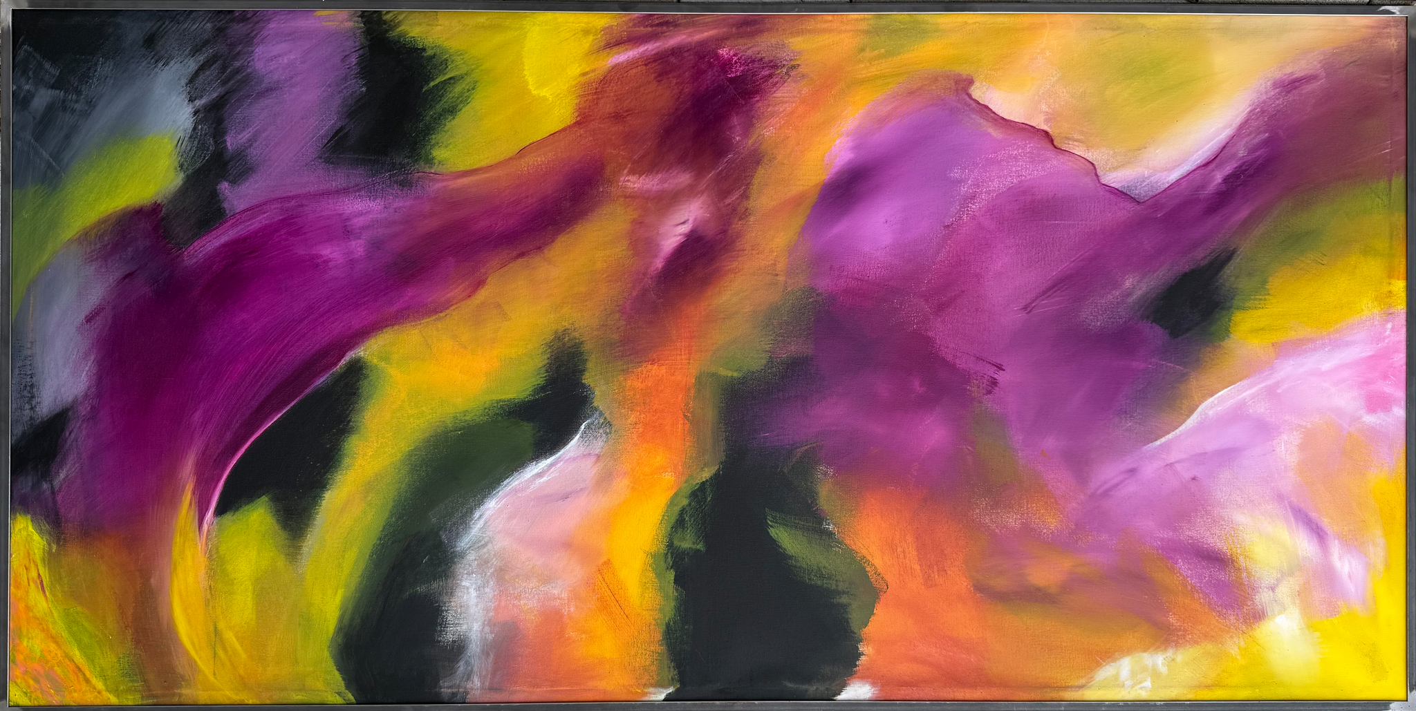 Energiespiel / 100x200cm / 2023 / Acryl-Leinwand 