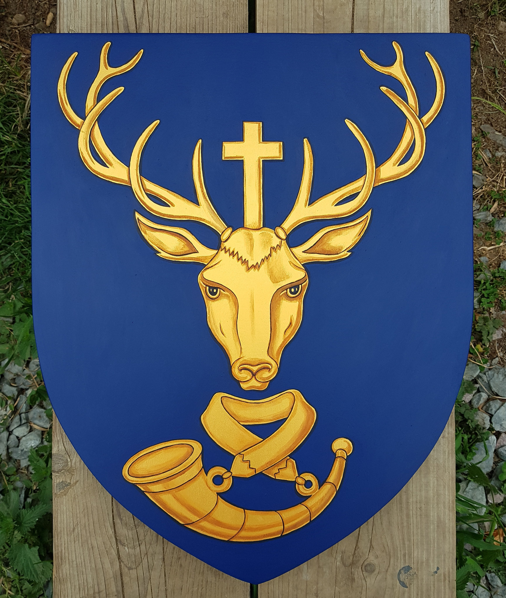 Blason Saint Hubert, Brocéliande 40 x 50 cm