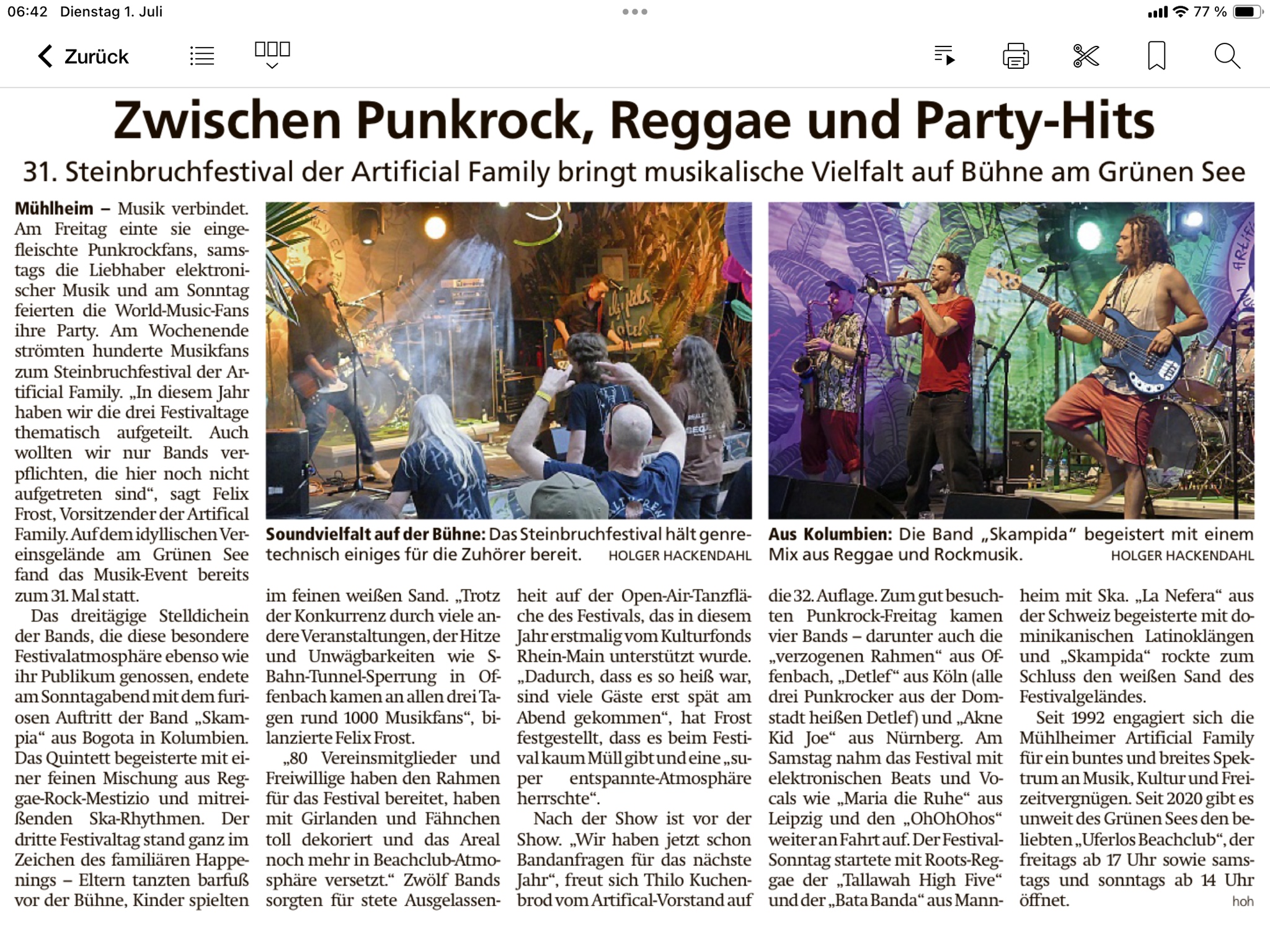 Offenbach Post, 1. Juli 2025
