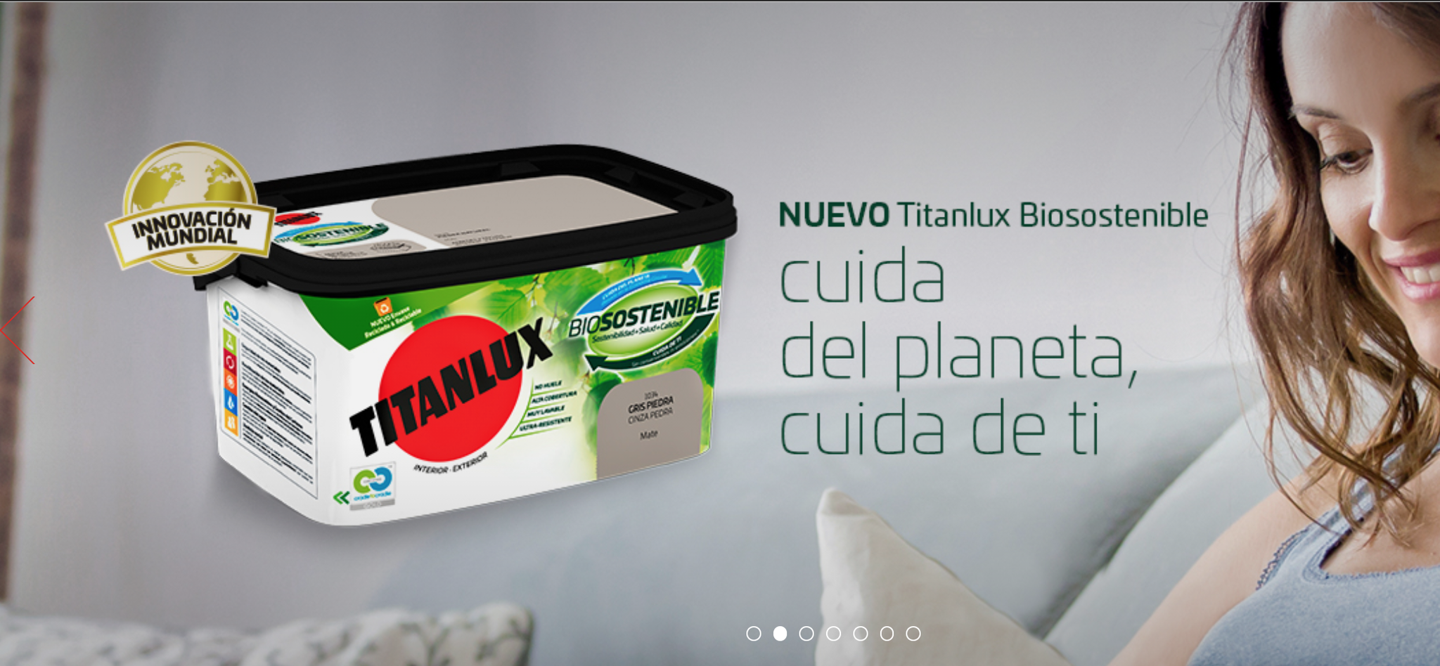 Pinturas Titanlux  Biosostenible para paredes y techos 4L - Cuida del planeta y cuida de tí.