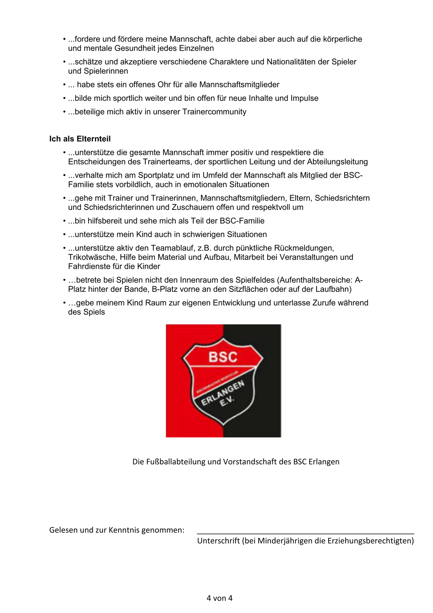 Aufnahmeantrag für Mitgliedschaft (4/4)