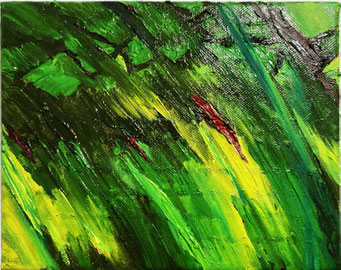 "GET LOST! be home" (2020), Oil on canvas, 24 x 18 cm