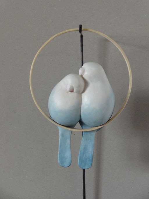 INSEPARABLES - érable - 36 x 16 cm