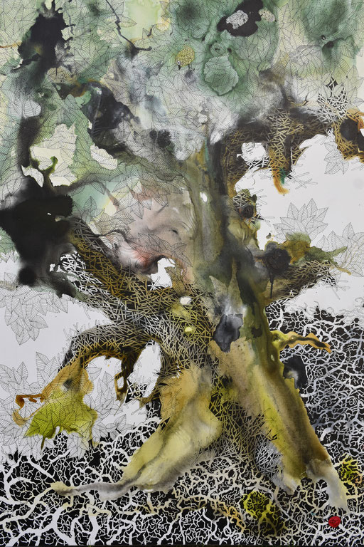 "Vis naturae" Encre sur toile 116x81 cm -