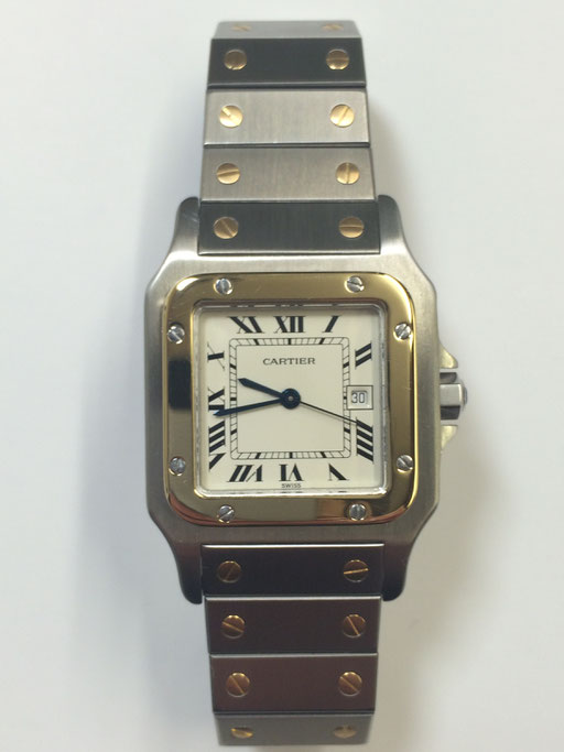 Cartier Santos Herrenuhr Stahl/Gold 