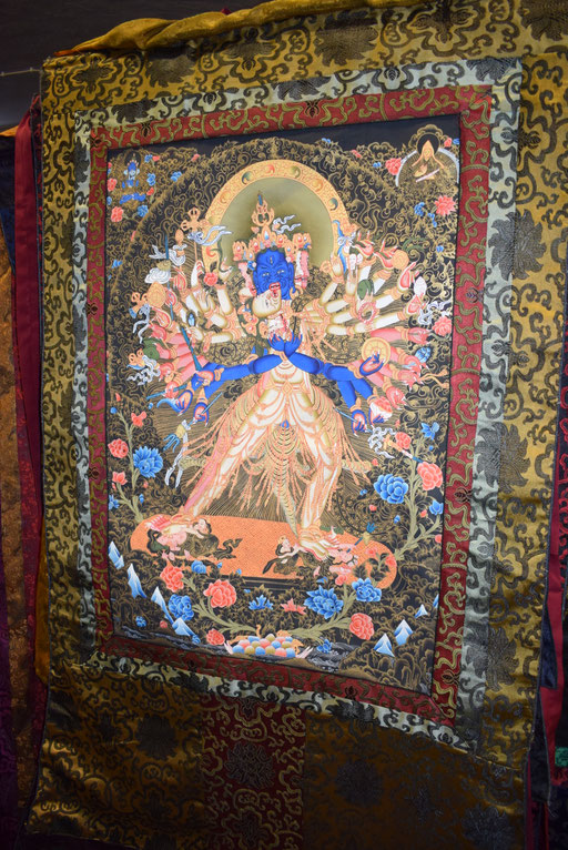 Chakrasamvara mit Padmasambhava auf Bösem, 127x82cm 