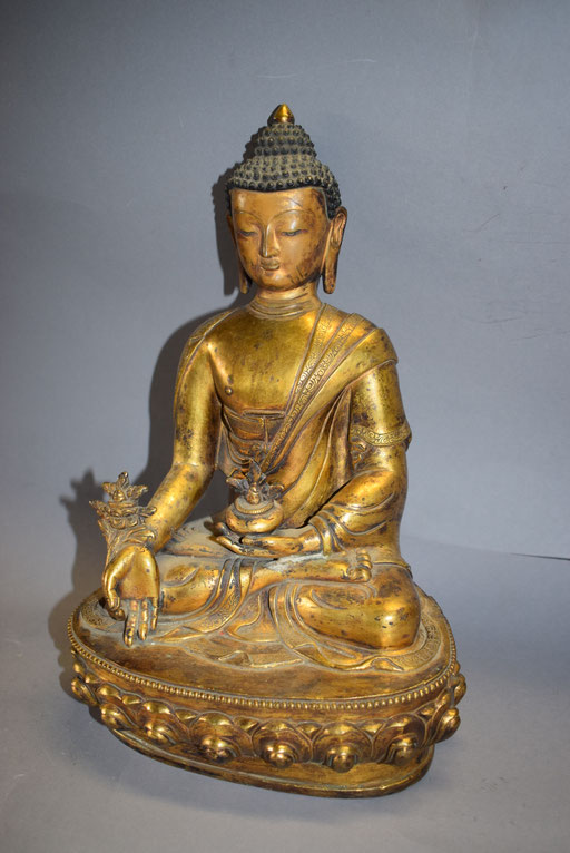 Medizinbuddha auf Lotussockel, 33cm 