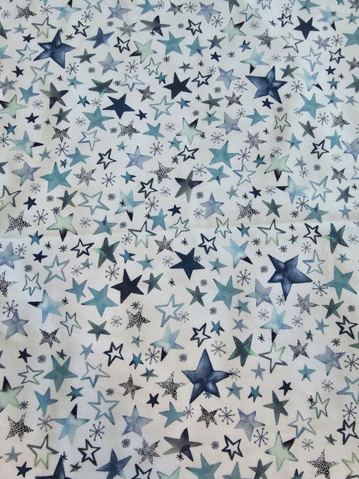 Sterne blau bunt - Jersey