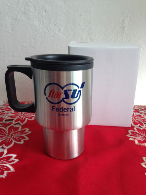Termo Travel Mug con serigrafía a dos tintas