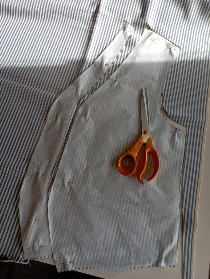 La coupe d'un gilet Homme par Emma couture