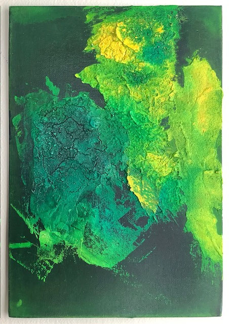 YELLOW IN BLUE - Serie 2 - II: 30x20cm // Mischtechnik, 2023