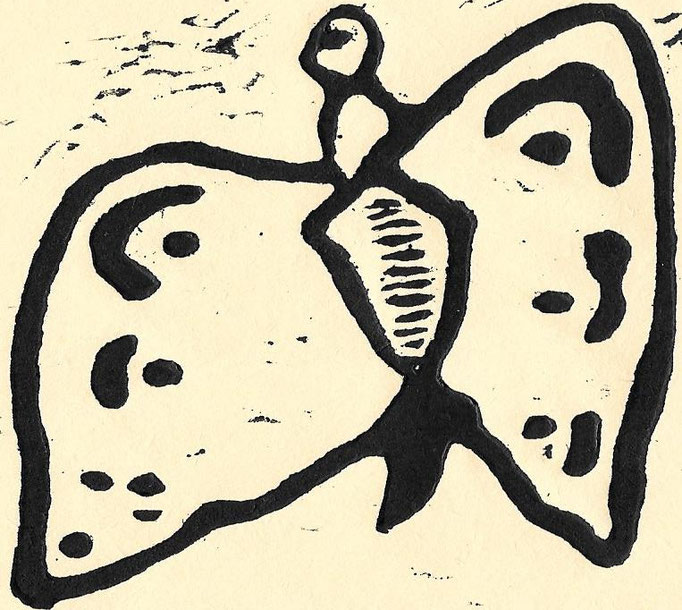 ちょう 　Linocut　2016