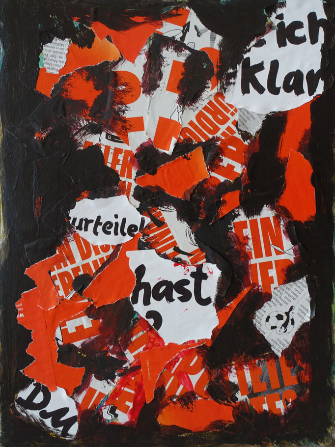 Johanna Schott // Collage // Acryl, Papier auf Pappe // 30 x 40 cm // 2020