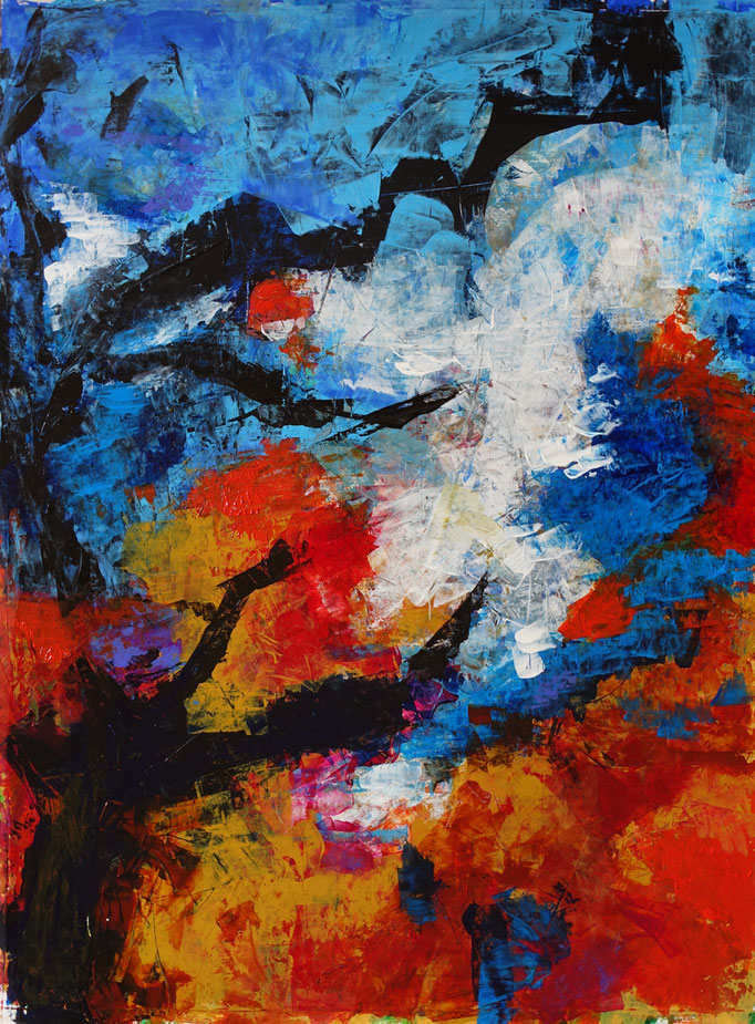 Johanna Schott // o.T.  22 // Acryl auf Papier // 48 x 61 cm // 2020