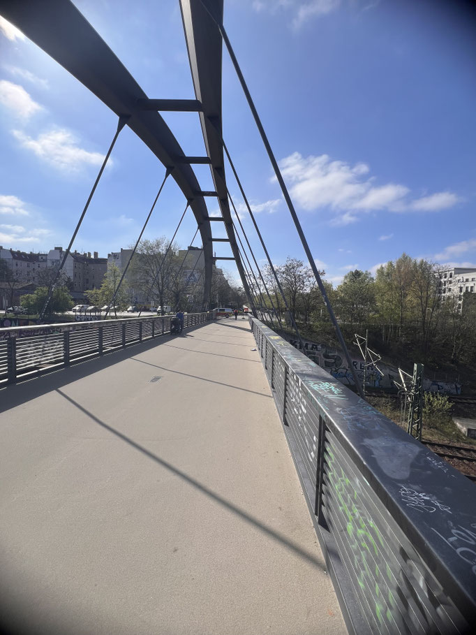 Schwedter Steg a bridge in Prenzlauer Berg Berlin free