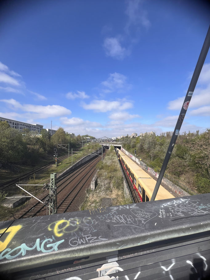 Schwedter Steg vue S-Bahn Berlin Prenzlauer Berg