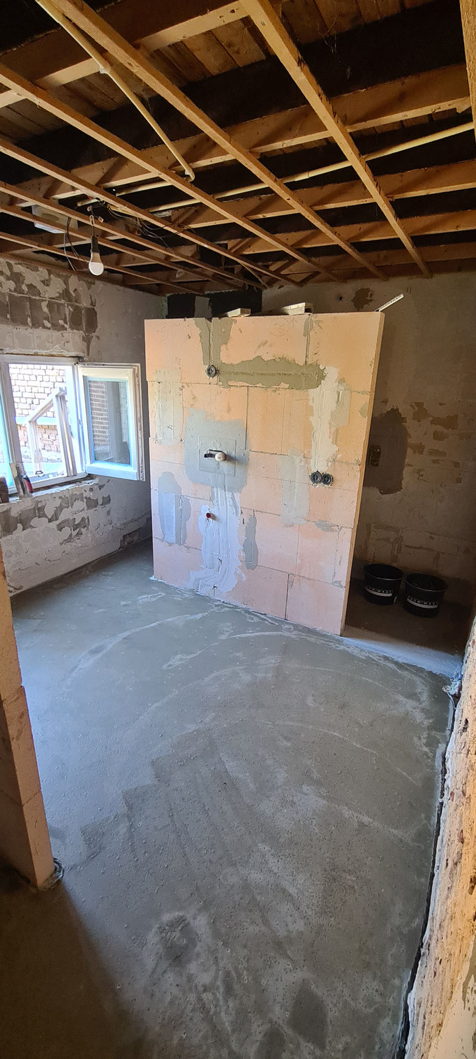 BTK Tegelzetters Venlo - cementdekvloer smeren - badkamer te Simpelveld