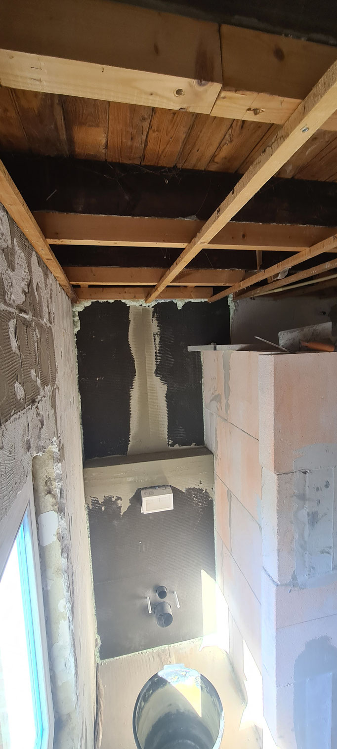 BTK Tegelzetters Venlo - inbouwtoilet bekleden met bouwplaat - badkamer te Simpelveld