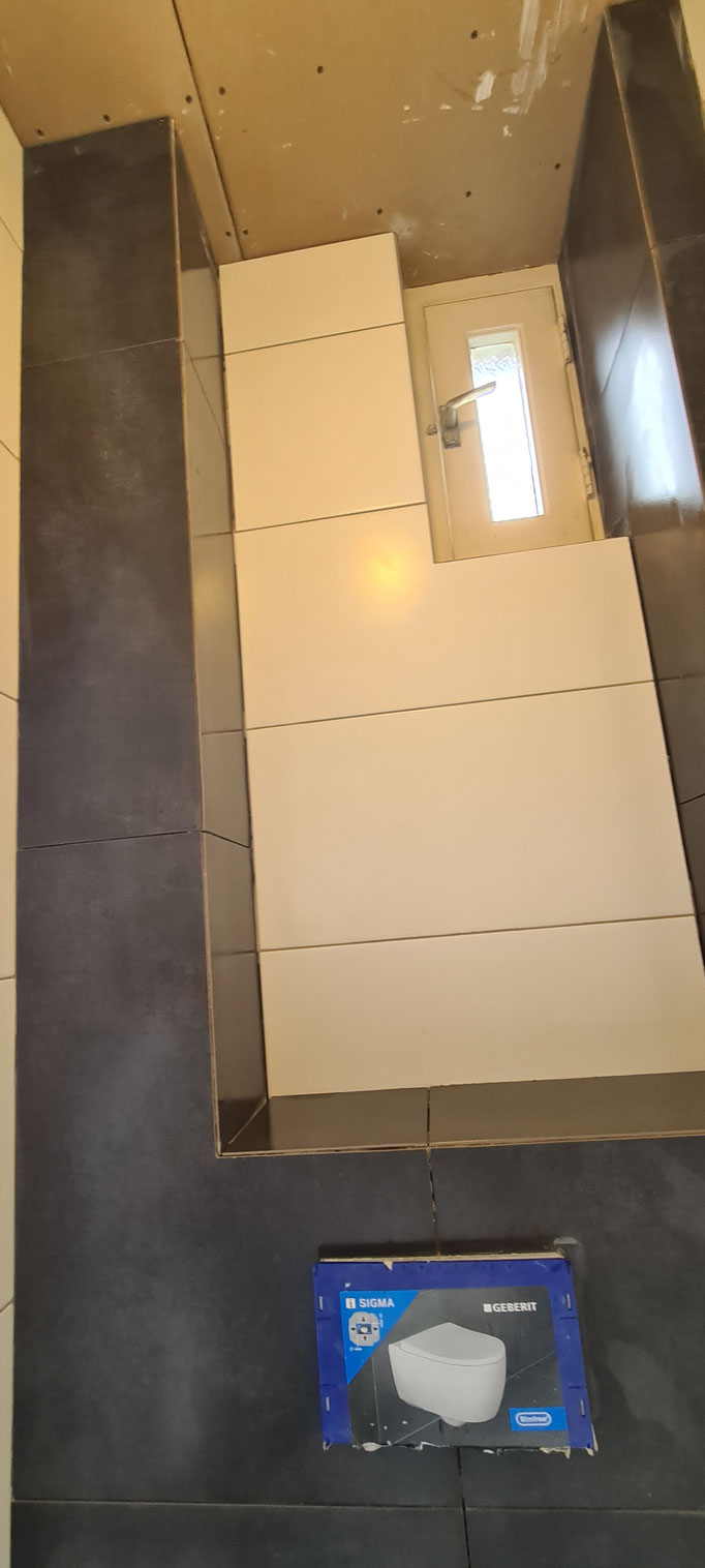 BTK Tegelzetters Venlo - tegelwerk toilet te St Odiliënberg